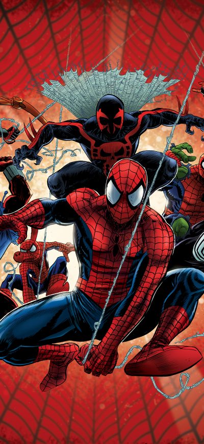 Fond d'écran iPhone Spiderverse Spidermans