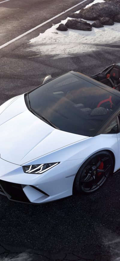 Fond d'écran iPhone Lamborghini Huracan Perfomante Spyder Front 4k