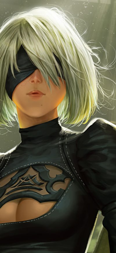 Fond d'écran 2B NieR Automata Fan Art sur iPhone