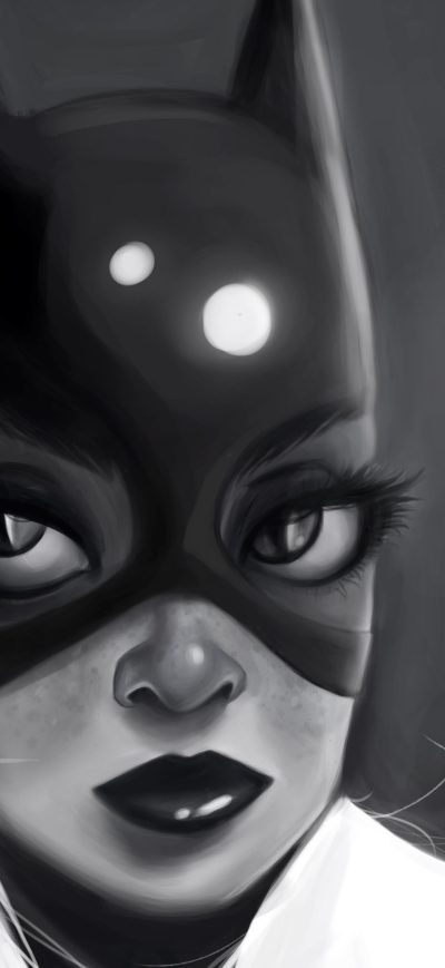 Fond d'écran iPhone Batgirl Monochrome Art 5k