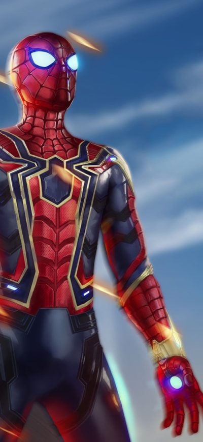 Fond d'écran iPhone Iron Spiderman Avengers Infiniy War