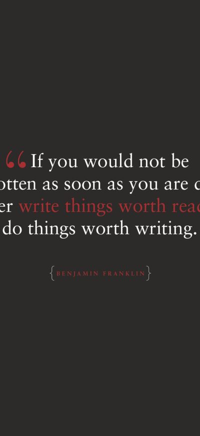 Fond d'écran iPhone Quote By Benjamin Franklin