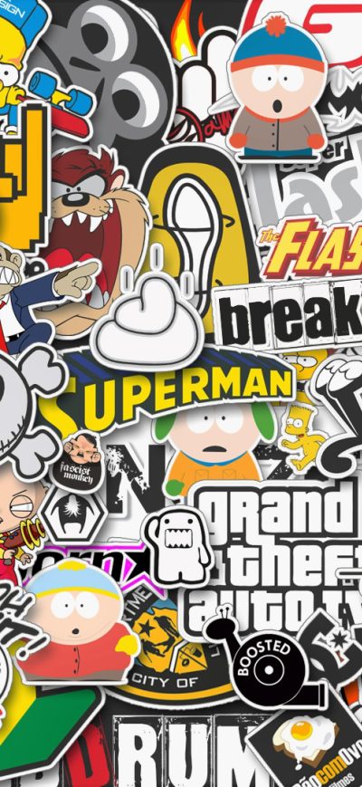 Fond d'écran Stickers Style sur iPhone
