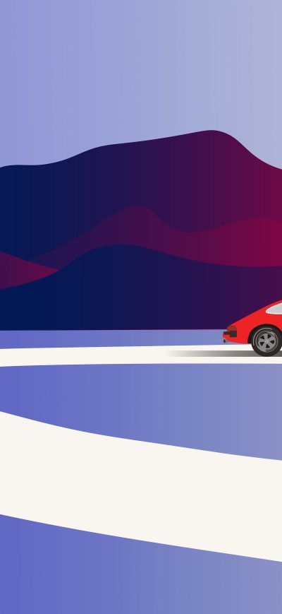 Fond d'écran Porsche Minimalist 4k sur iPhone