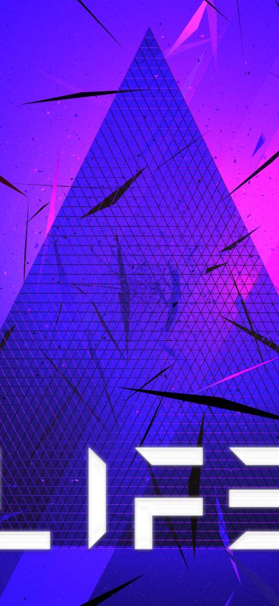 Fond d'écran iPhone Triangle Abstract Life Typography 5k