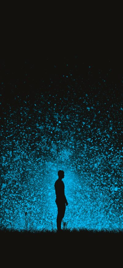Fond d'écran Silhouette Man Standing Art 4k sur iPhone