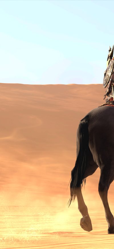 Fond d'écran iPhone Assassins Creed Origins Sand Horse 4k