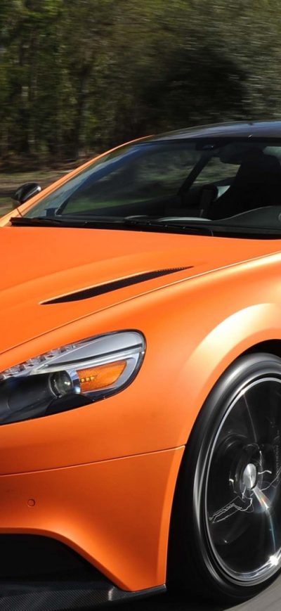 Fond d'écran iPhone Aston Martin Vanquish Orange Matte