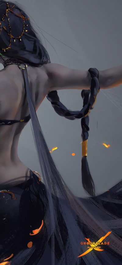 Fond d'écran Anime Girl Ghostblade sur iPhone