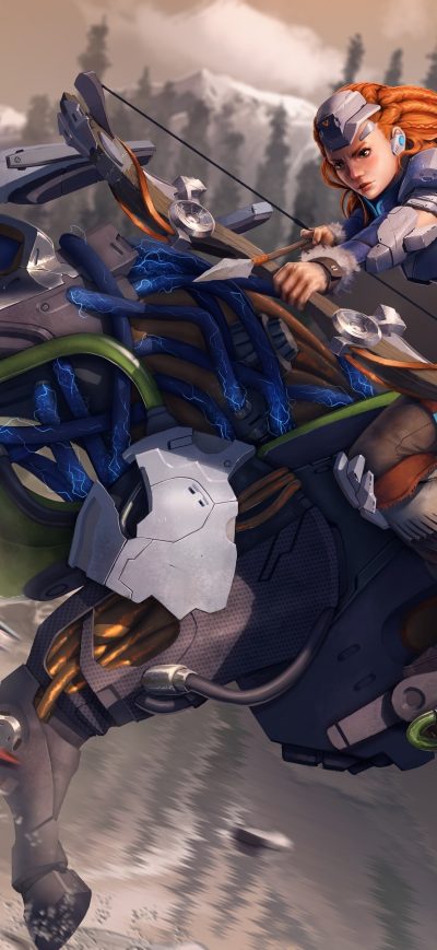 Fond d'écran iPhone Aloy Horizon Zero Dawn Artwork