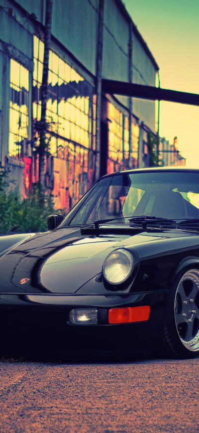 Fond d'écran Porsche Black sur iPhone