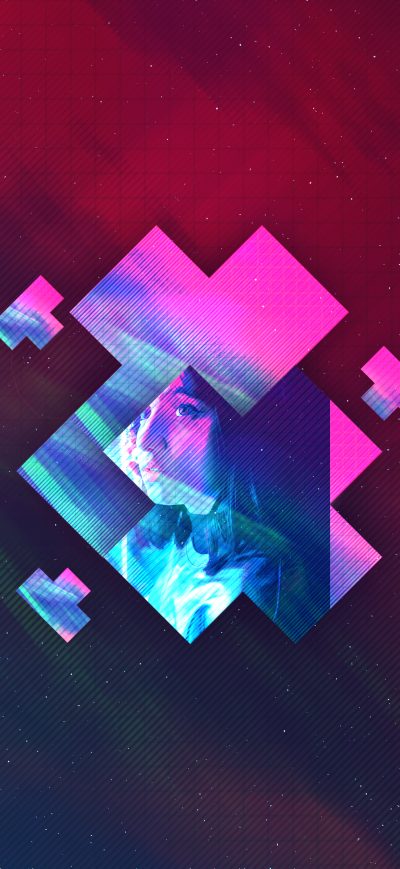 Fond d'écran iPhone Abstract Outrun Girl 4k