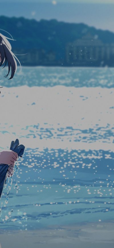Fond d'écran iPhone Anime Girl Beach 4k