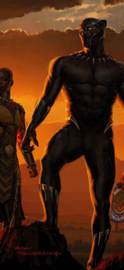 Fond d'écran iPhone Black Panther Movie Artwork