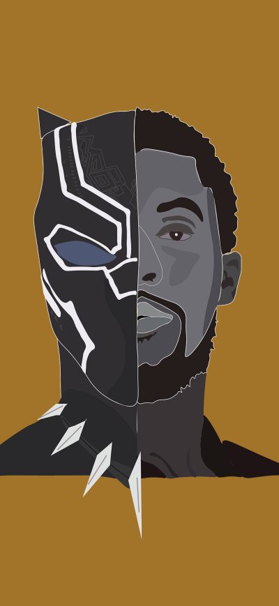Fond d'écran iPhone Black Panther 2018 4K Minimalism