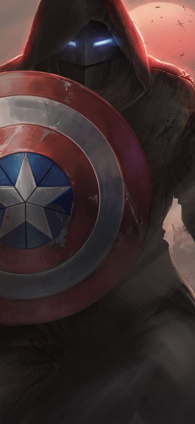 Fond d'écran iPhone Captain America With His Shield Iron Mask Contest Of Champions