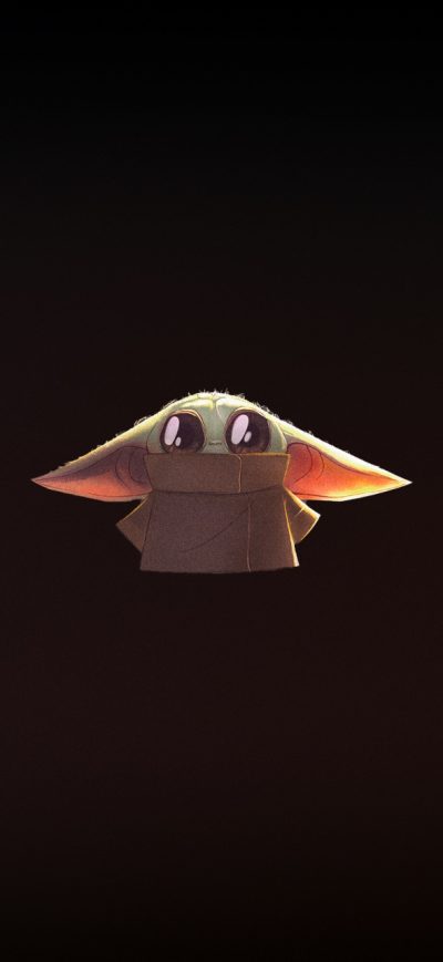 Fond d'écran iPhone Baby Yoda Star Wars Minimal