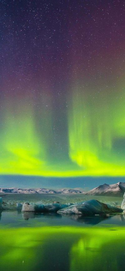Fond d'écran iPhone Northern Lights Aurora Bliss 4k