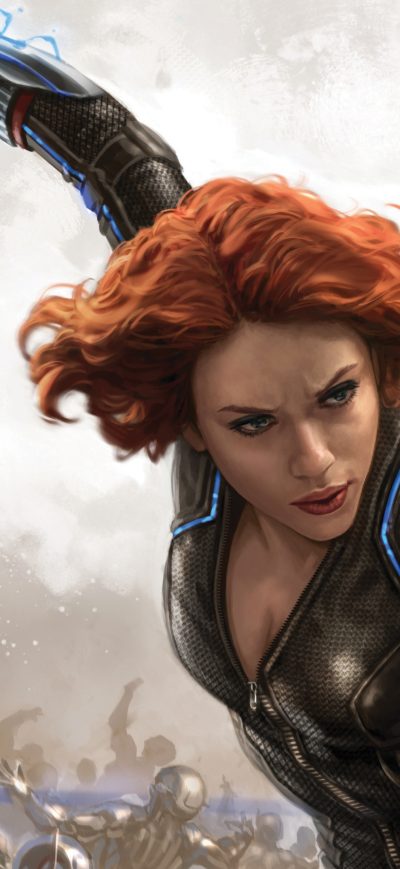 Fond d'écran iPhone Black Widow Fan Art 4k