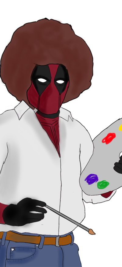 Fond d'écran iPhone Deadpool Painting In Deadpool 2