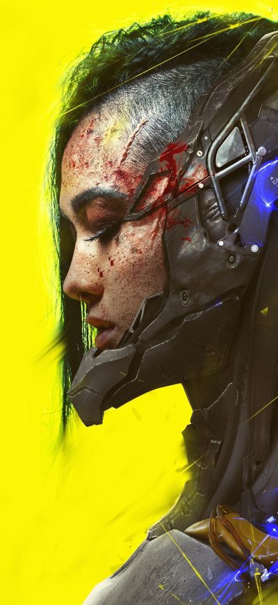 Fond d'écran iPhone Cyberpunk 2077 Colored Band 4k