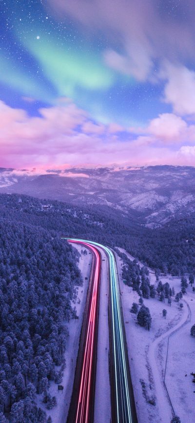 Fond d'écran iPhone Road Trails Long Exposure Colorful 4k