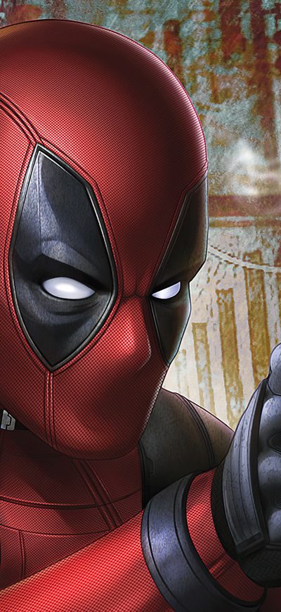 Fond d'écran iPhone Deadpool Gun Artwork 4k
