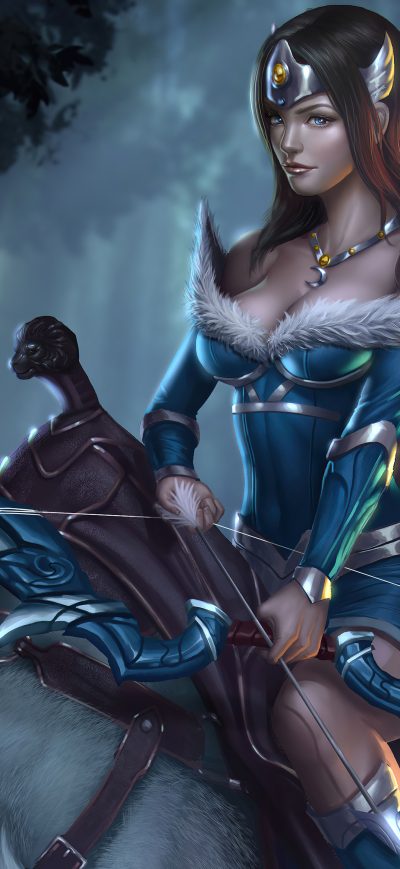 Fond d'écran iPhone Mirana Dota 2 5k