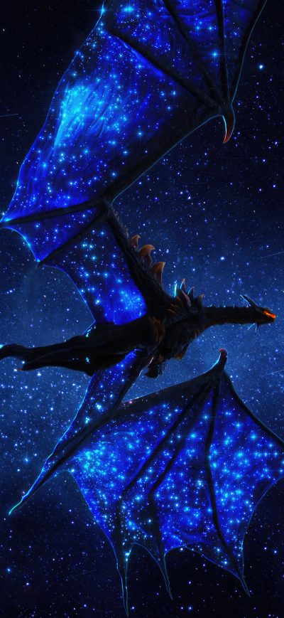 Fond d'écran iPhone Under The Stars Dragon 4k