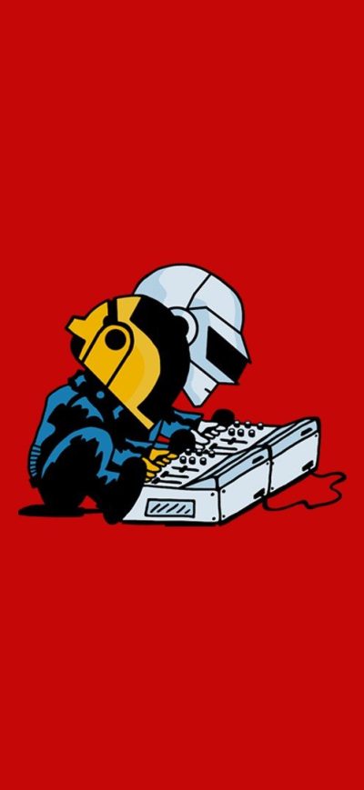 Fond d'écran iPhone Daft Punk Minimalism