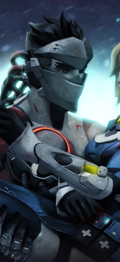 Fond d'écran iPhone Genji And Mercy Overwatch 5k