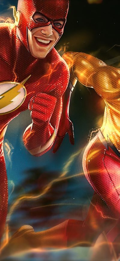 Fond d'écran iPhone Flash And Kid Flash 4k