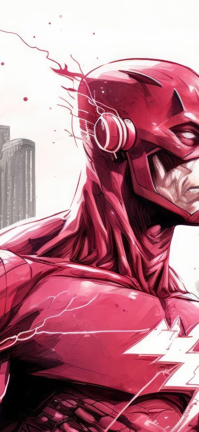Fond d'écran iPhone The Flash Comic Sketch Art 5k