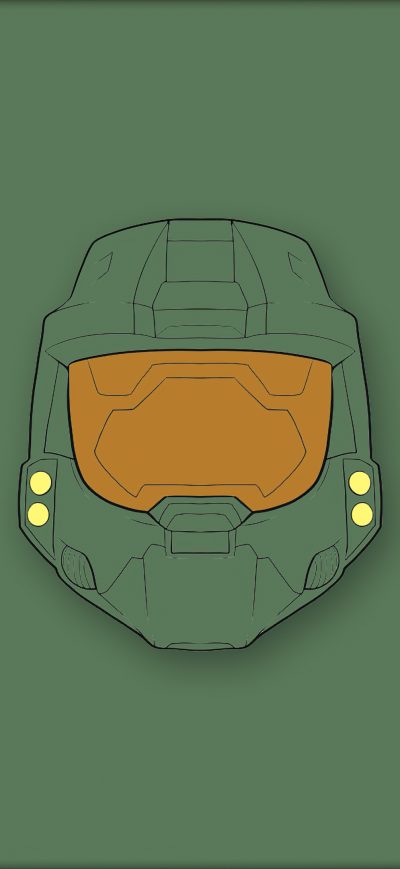 Fond d'écran iPhone Halo Master Chief Minimal 4k