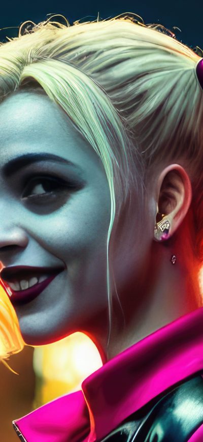 Fond d'écran iPhone Harley Quinn Smile 4k