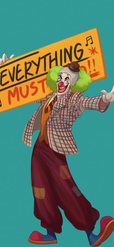 Fond d'écran Joker Everything Must Go sur iPhone