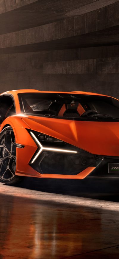 Fond d'écran iPhone 2023 Lamborghini Revuelto Front View 8k