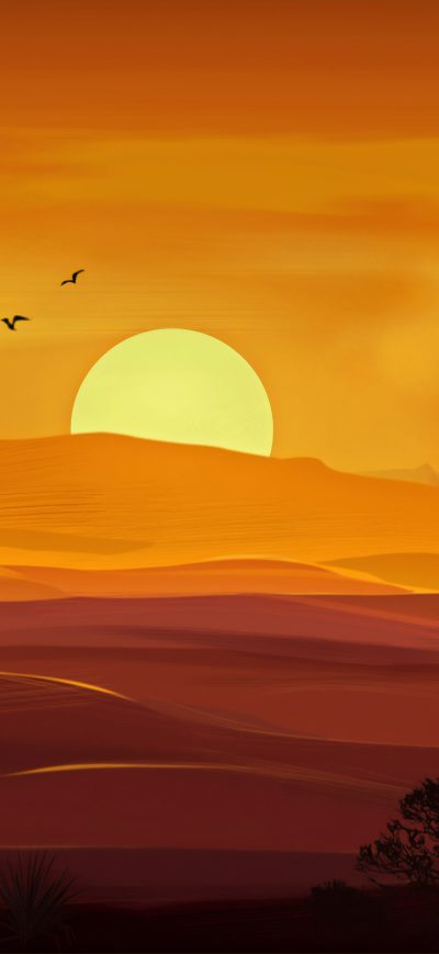 Fond d'écran iPhone Forest Lion Morning Sunrise Illustration 4k
