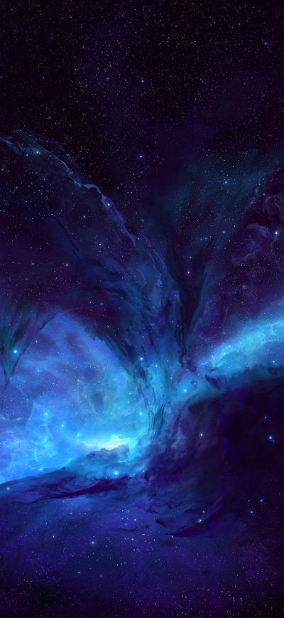Fond d'écran iPhone Blue Milky Way Galaxy 4k