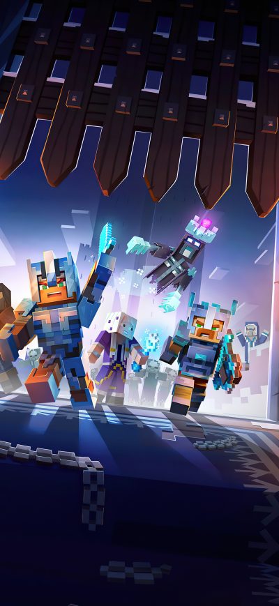Fond d'écran iPhone Minecraft Dungeons Creeping Winter 5k