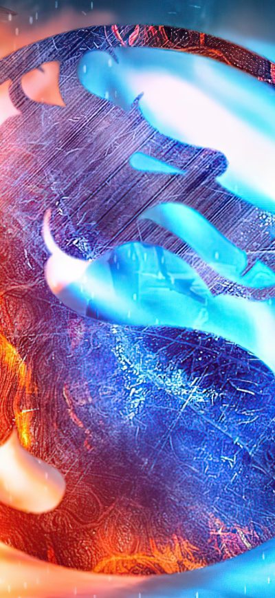 Fond d'écran iPhone Mortal Kombat Movie Fire And Ice Logo 4k
