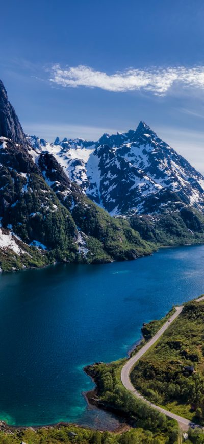 Fond d'écran iPhone Norway Lofoten Mountains 4k