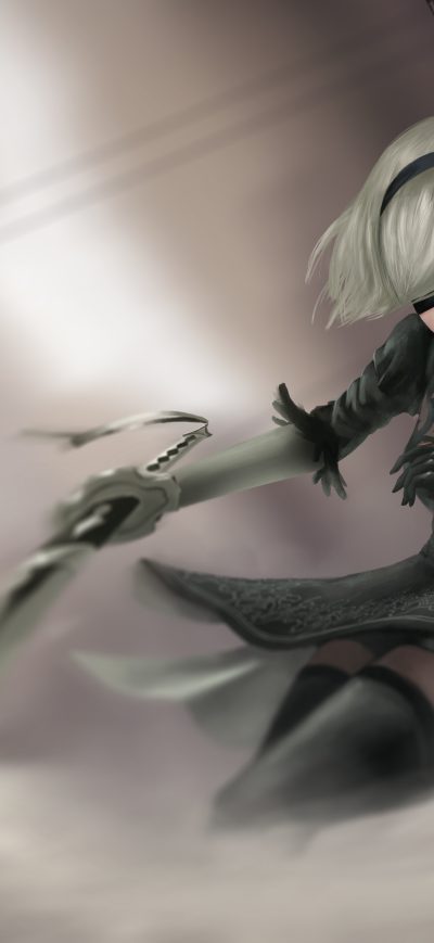 Fond d'écran 5k 2B NieR Automata sur iPhone