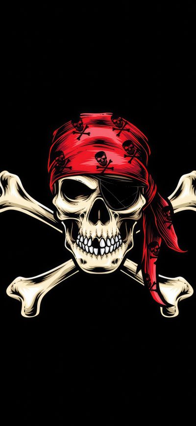 Fond d'écran iPhone Pirate Skull Oled