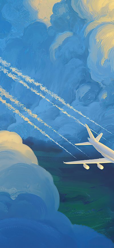 Fond d'écran Plane Artwork 4k sur iPhone