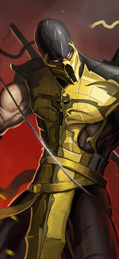 Fond d'écran iPhone Scorpion Mortal Kombat Game 4k