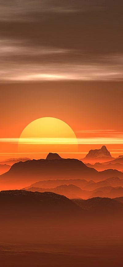 Fond d'écran iPhone Sunset Mist Desert 4k