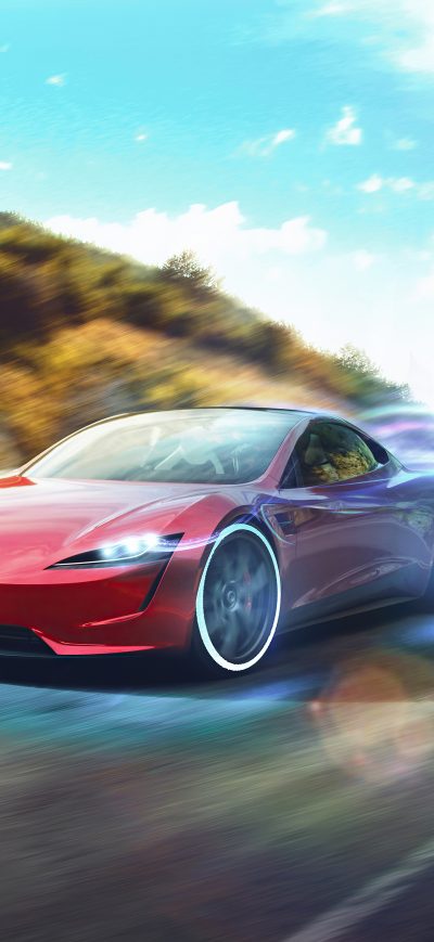 Fond d'écran iPhone 2021 Tesla Roadster 5k