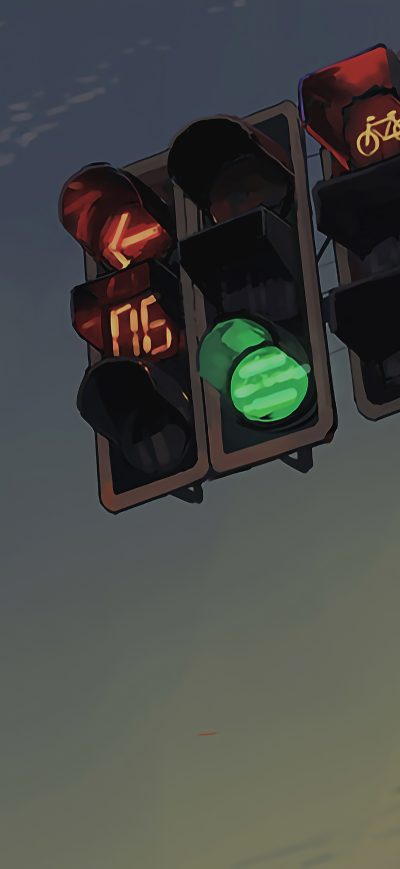 Fond d'écran iPhone Road Sign Traffic Lights Digital Art 5k
