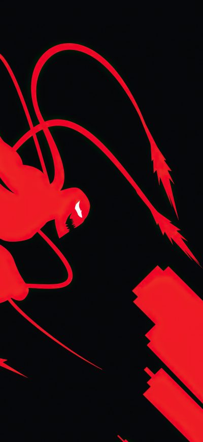 Fond d'écran iPhone Venom Let There Be Carnage Red Minimal 5k